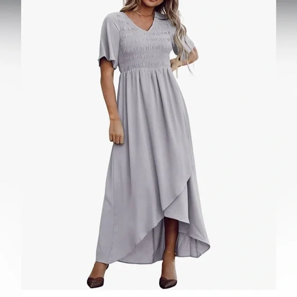 Dresses | Beautiful Grey Dress Bought Off Of Amazon Only Tried On My Loss  Your Gain | Poshmark
